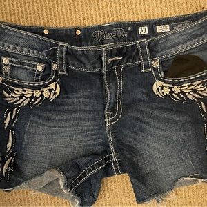 Miss me rhinestone denim shorts 31